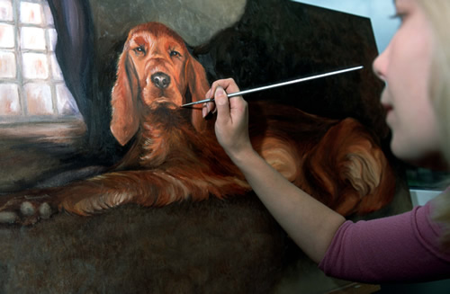 dog portrait commission artwork